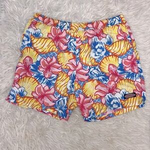 Vineyard Vines Men's Large Tropical Floral Swimsuit Bathing Trunks Lined‎